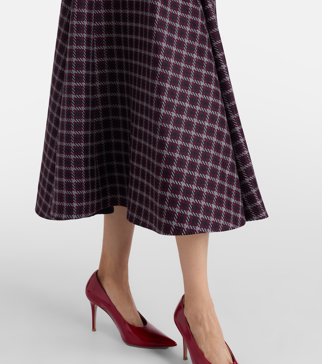 Vestido midi Jody en mezcla de lana con pata de gallo | Emilia Wickstead