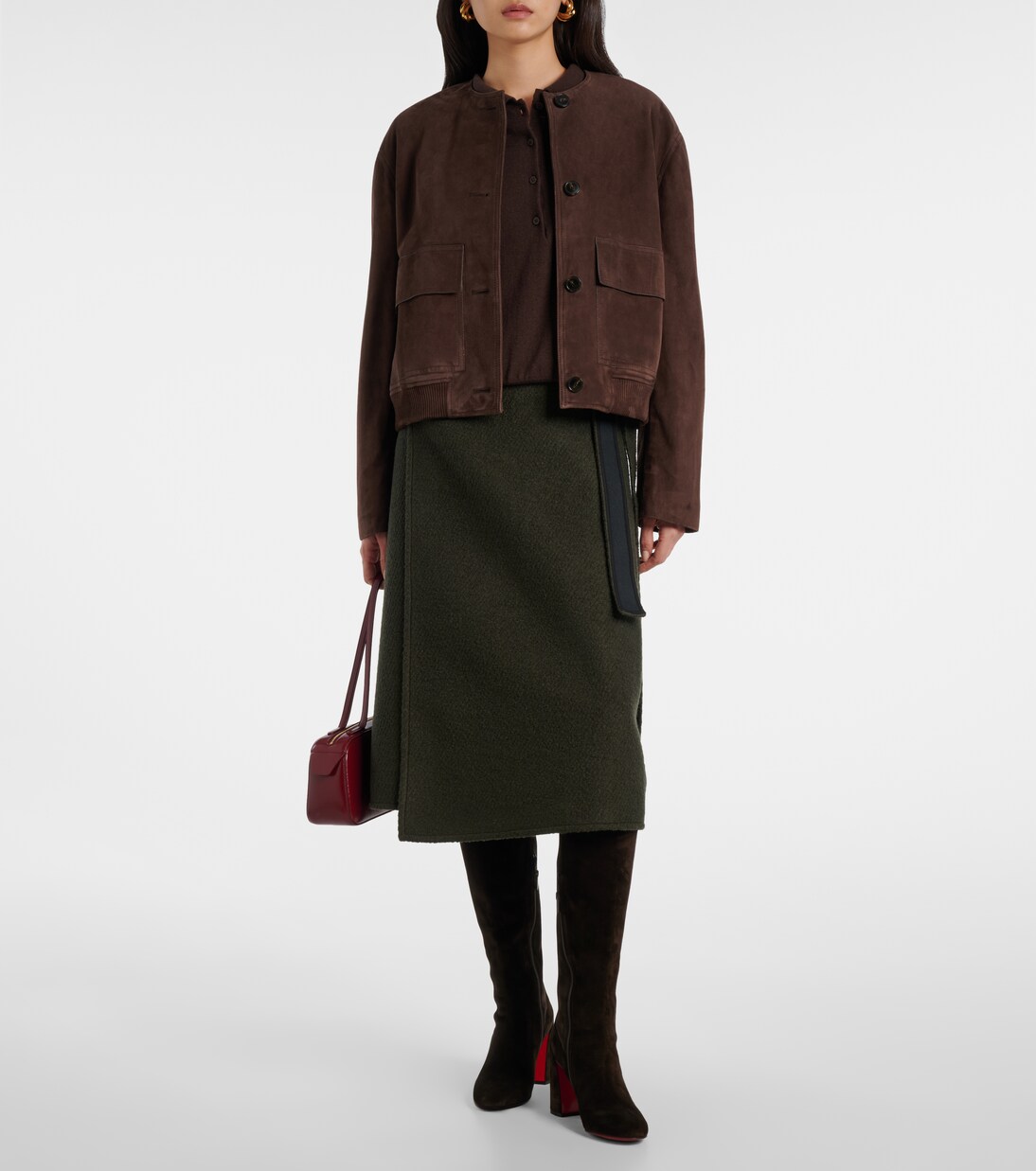 Jane suede knee-high boots | Christian Louboutin