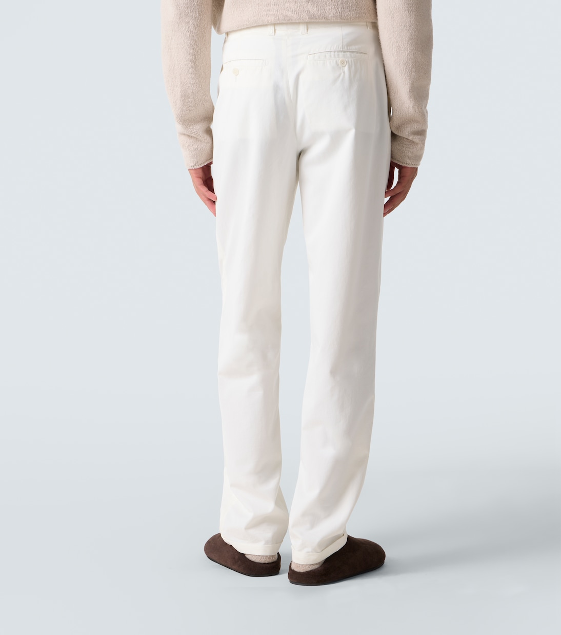 Belamy cotton and cashmere straight pants | The Row