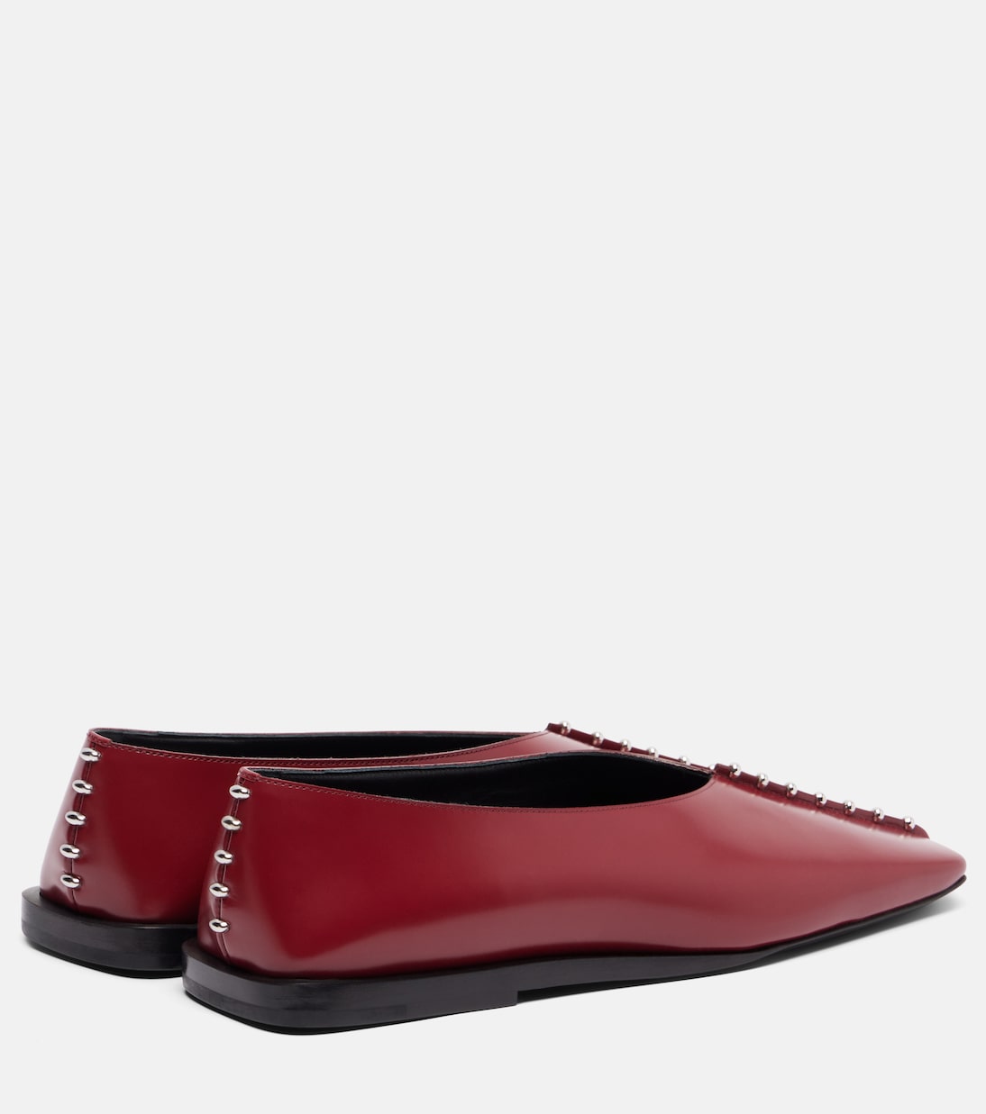 Embellished leather ballet flats | Jil Sander