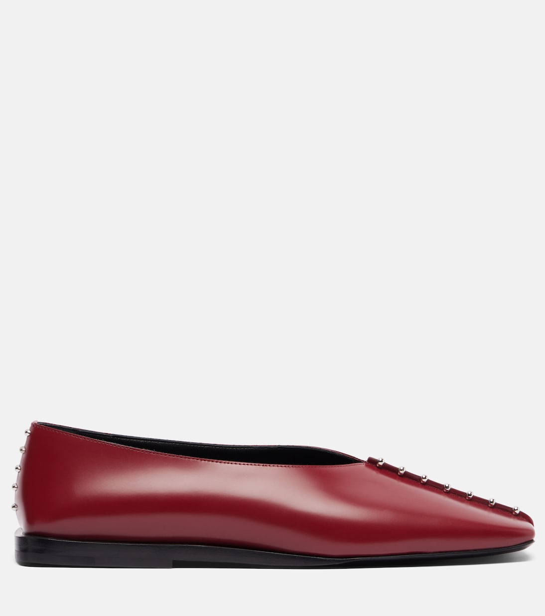 Embellished leather ballet flats | Jil Sander