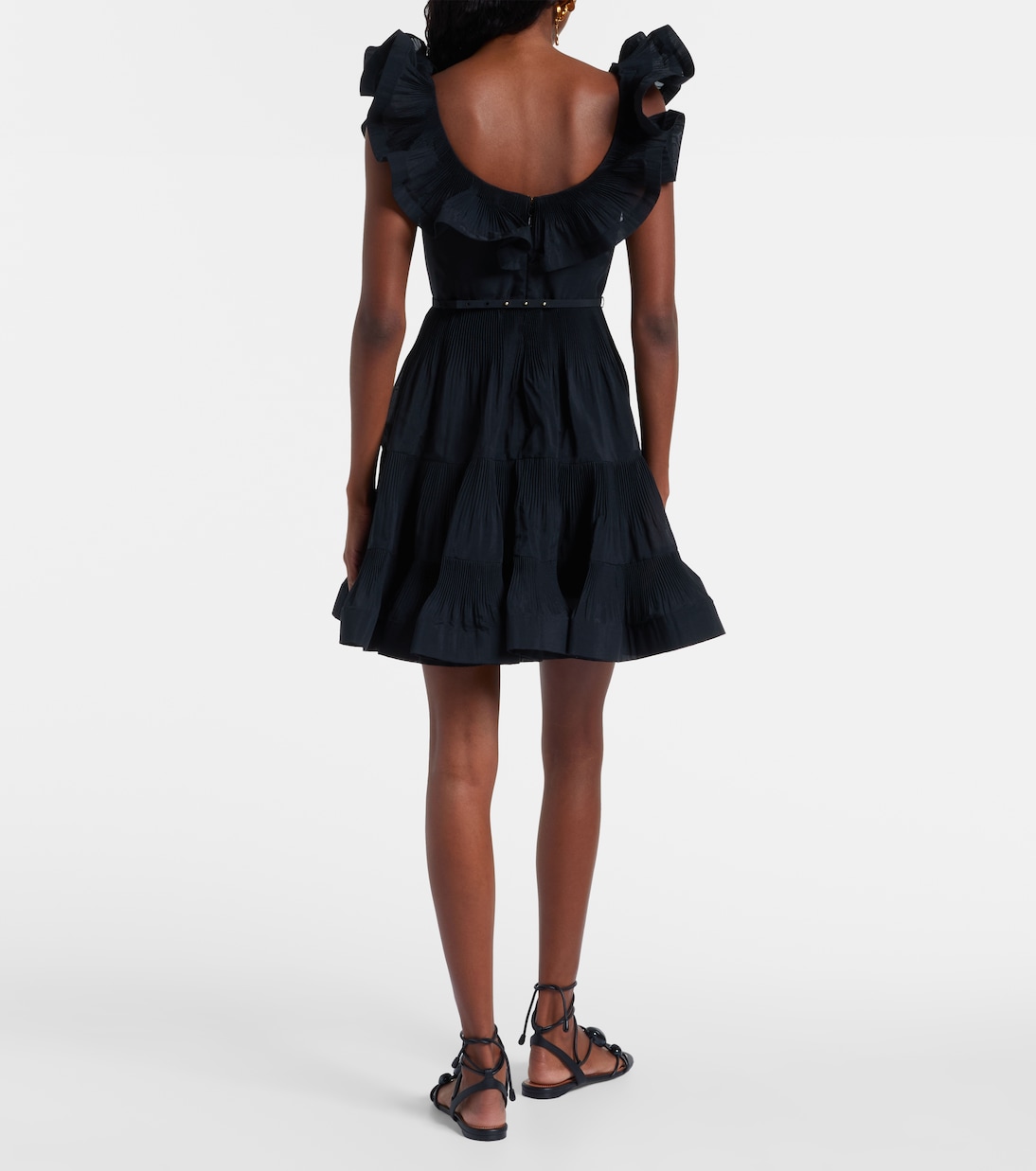 Pleated ruffled minidress | Zimmermann