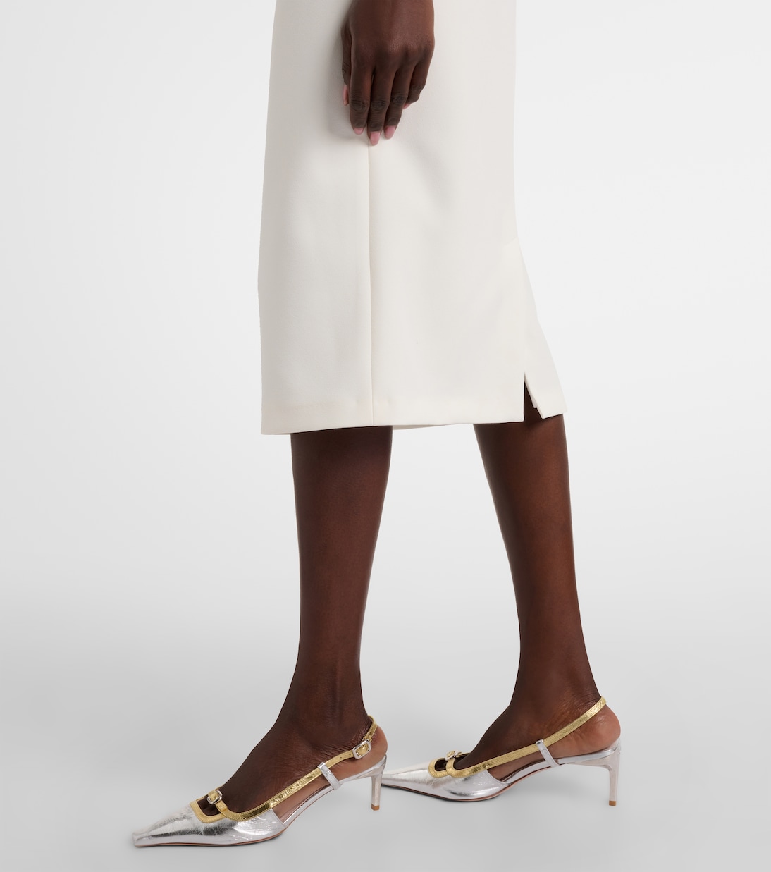 Bridal Meryl crêpe midi dress | Safiyaa