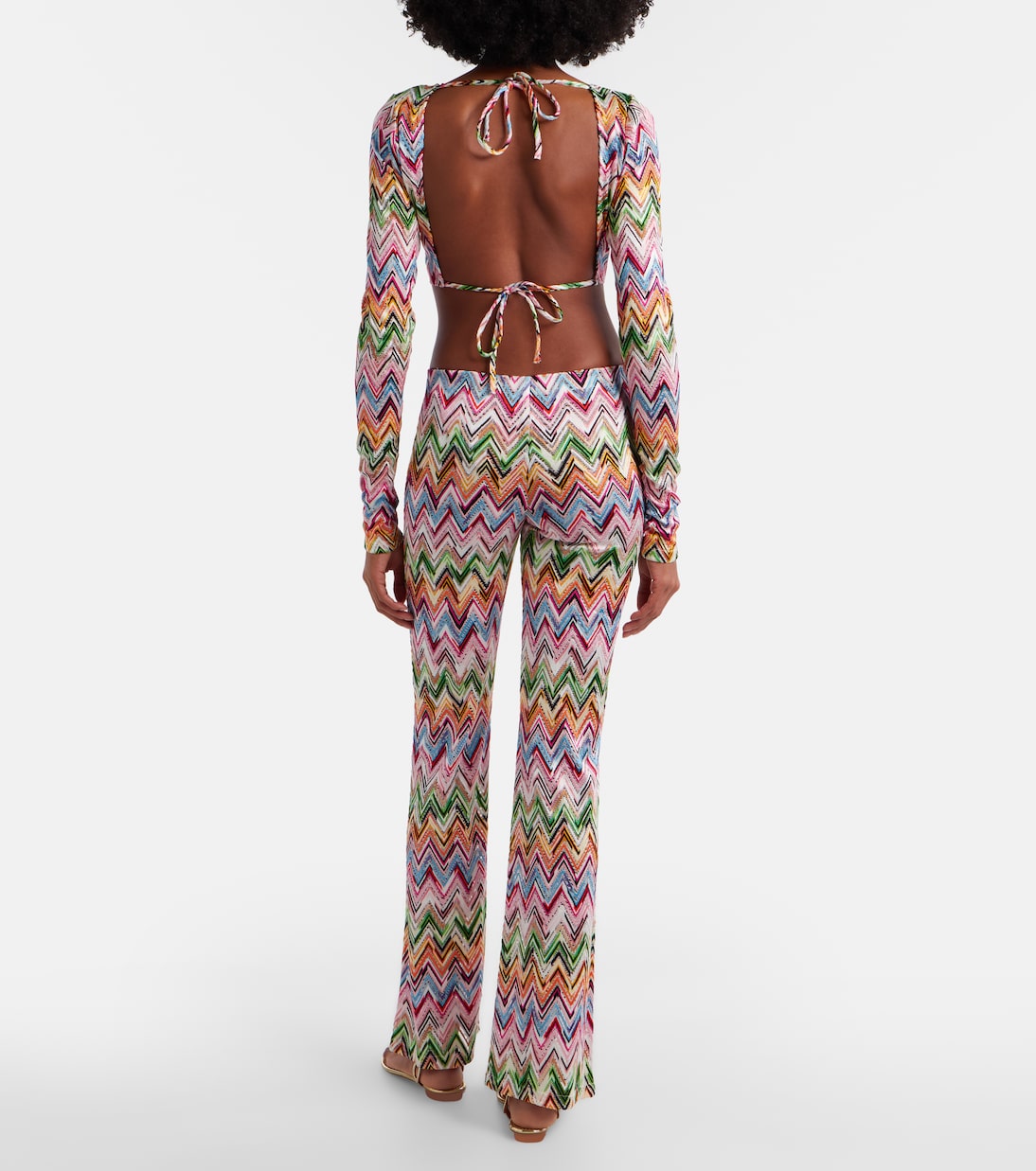 Zigzag high-rise flared pants | Missoni
