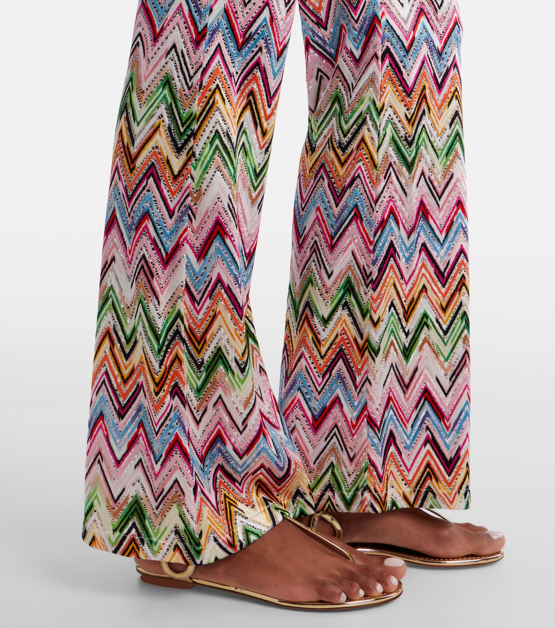 Zigzag high-rise flared pants | Missoni