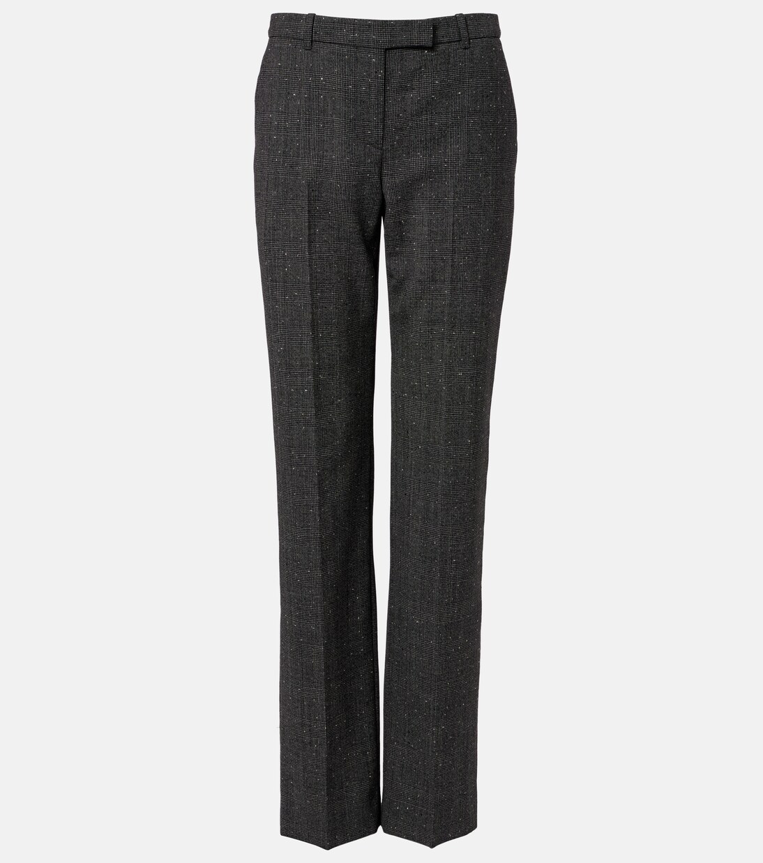 威尔士亲王格纹羊毛直筒裤 | McQueen