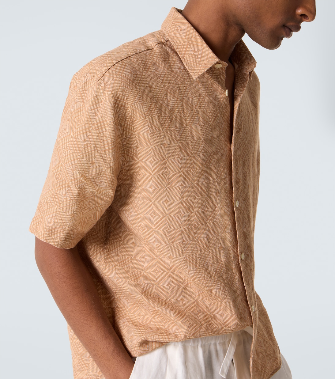 Castro printed linen bowling shirt | Frescobol Carioca