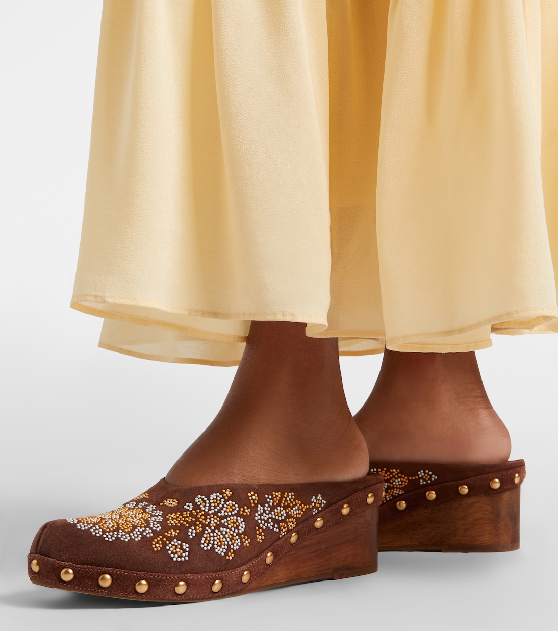 Clogs aus Veloursleder | Farm Rio