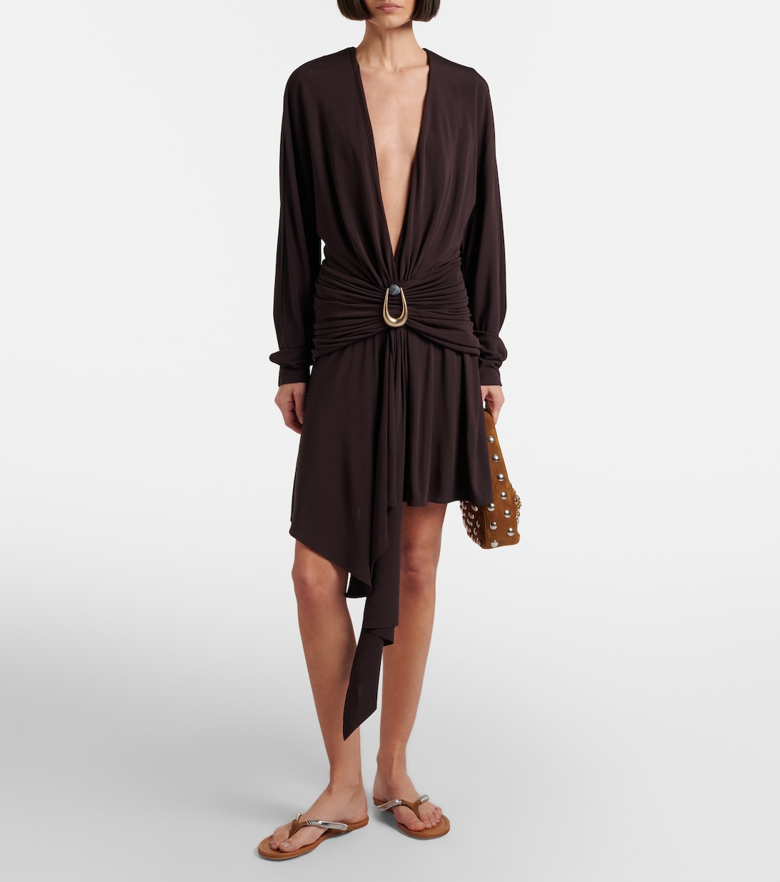 Frida embellished suede thong sandals | Christopher Esber