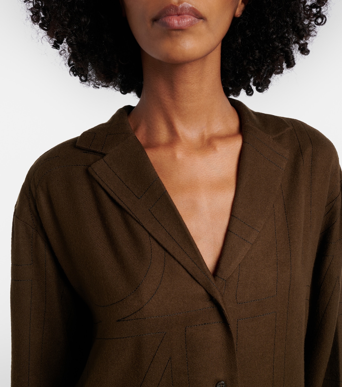 Logo flannel pajama shirt | Toteme