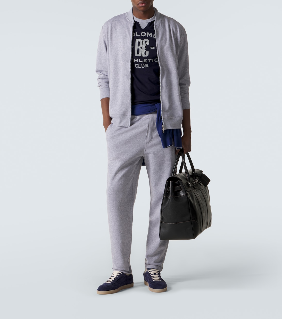 Cotton-blend jersey sweatpants | Brunello Cucinelli