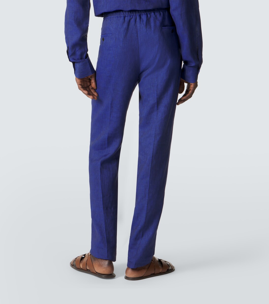 Linen tapered pants | Rubinacci