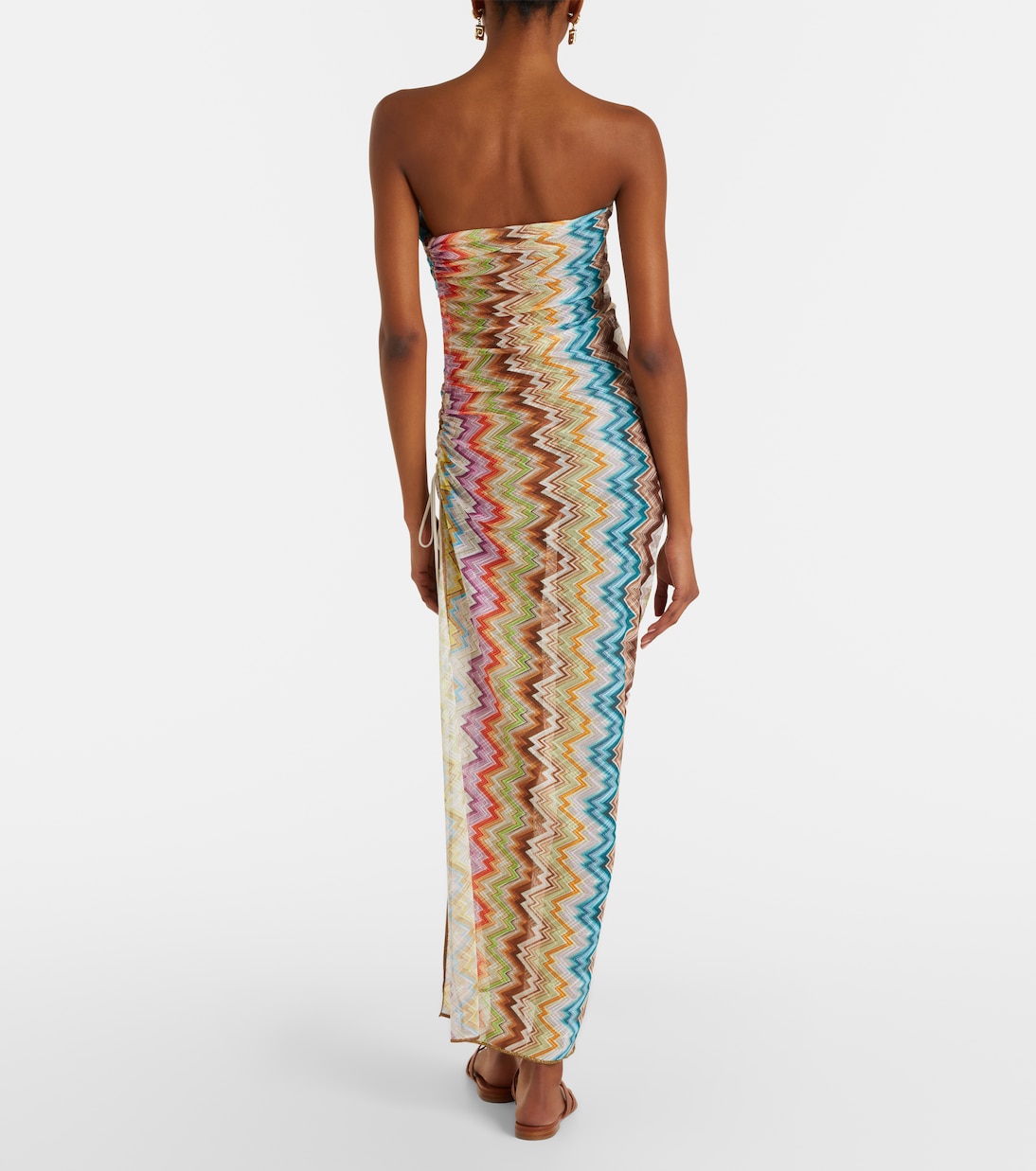 Zigzag gathered midi dress | Missoni