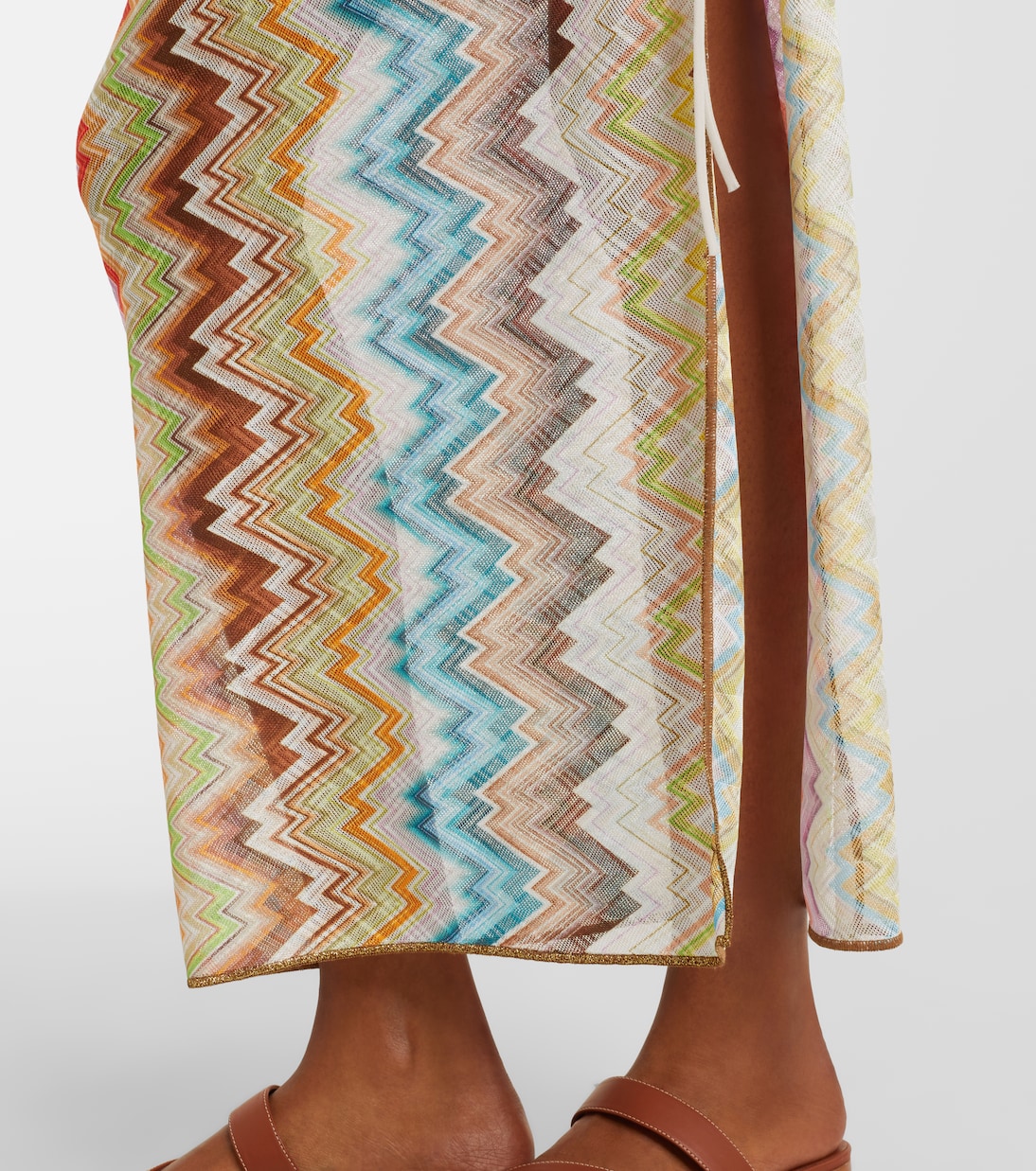 Zigzag gathered midi dress | Missoni