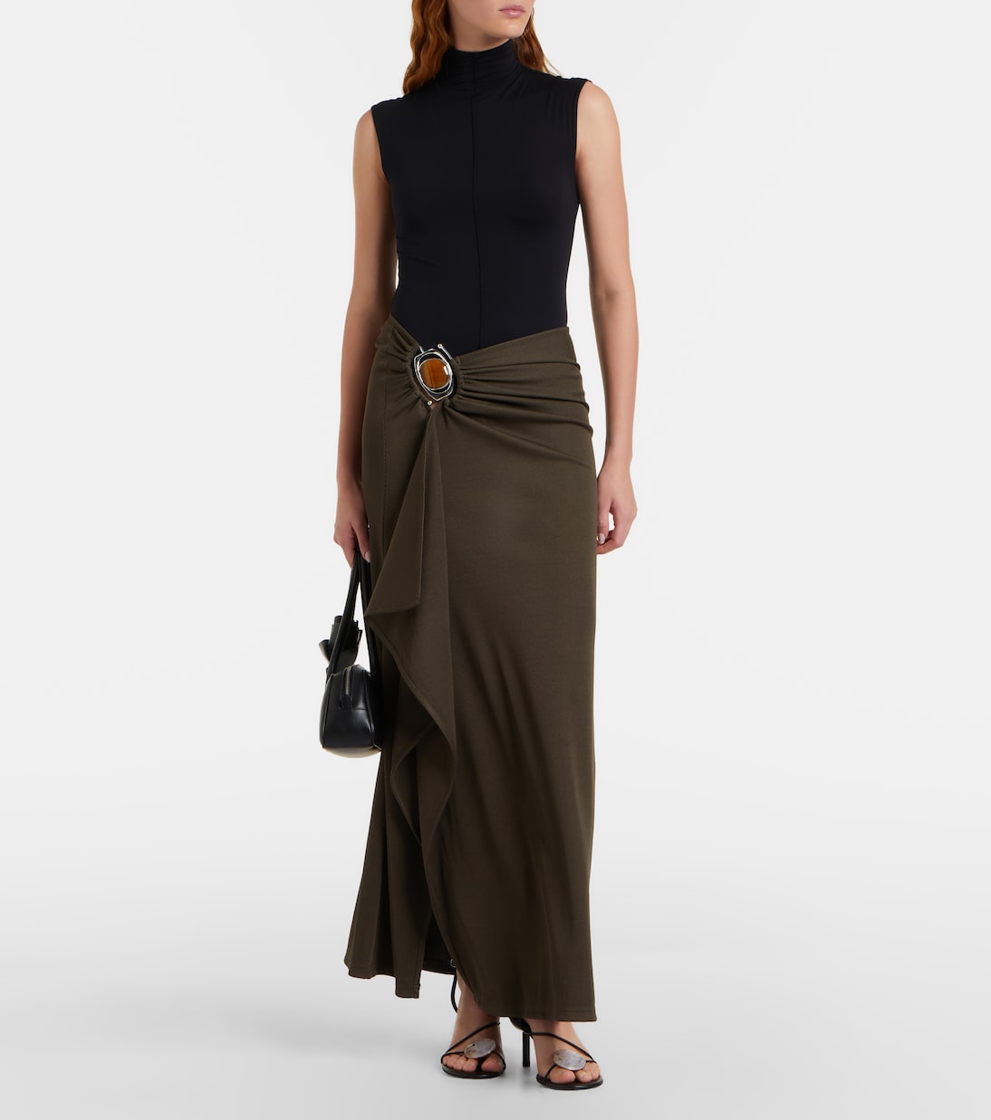 Verzierter Maxirock Occhio aus Jersey | Christopher Esber