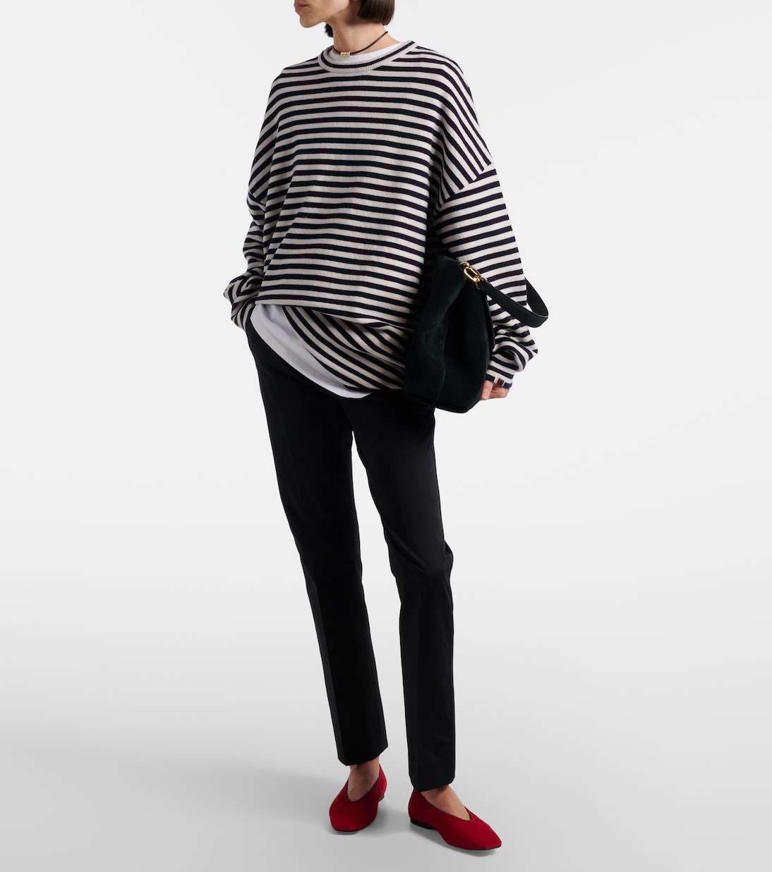 Cotton-blend cropped slim pants | Max Mara