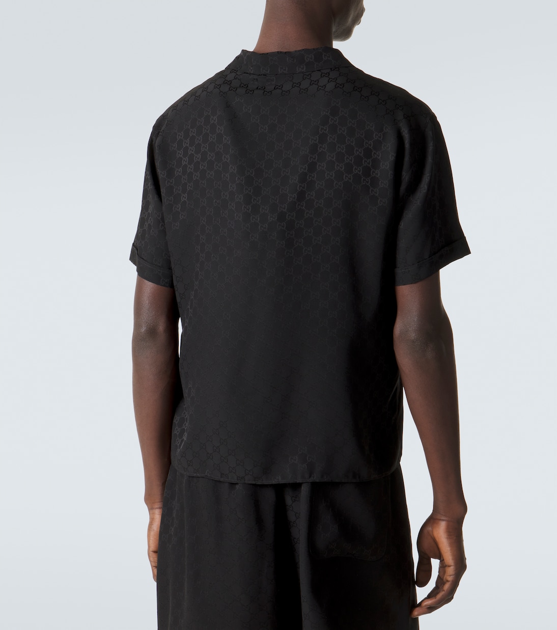 Hemd GG aus Seiden-Jacquard | Gucci