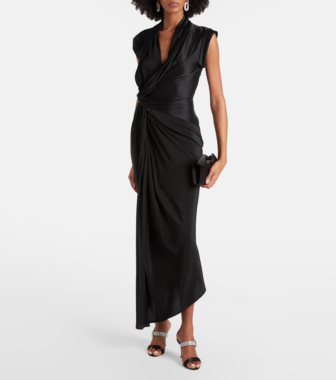 Mules Fibolta 90 de satén adornados | Manolo Blahnik