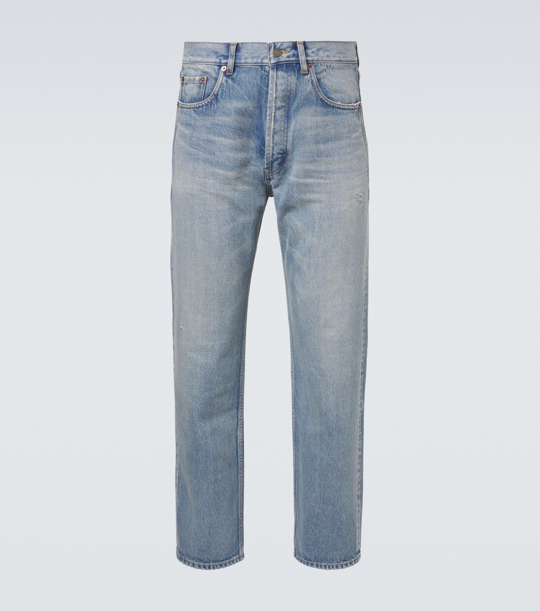 Distressed Straight Jeans | Saint Laurent