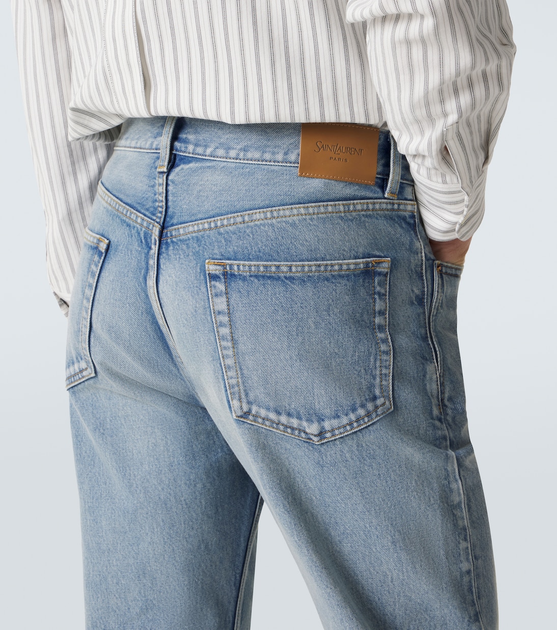 Distressed Straight Jeans | Saint Laurent