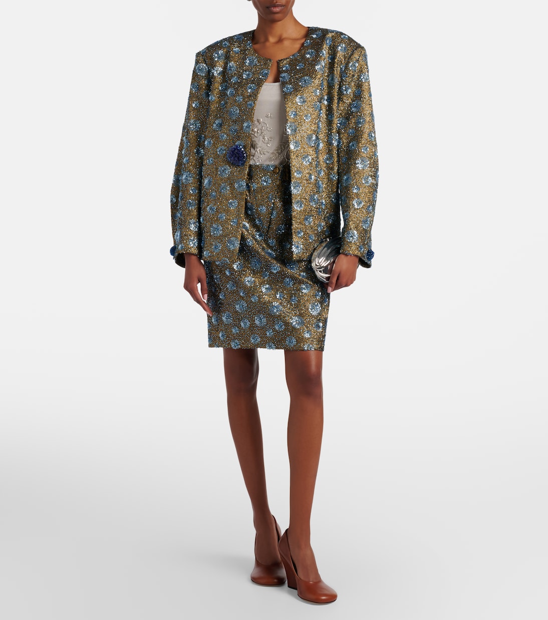 Floral sequined oversized jacket | Jacques Wei