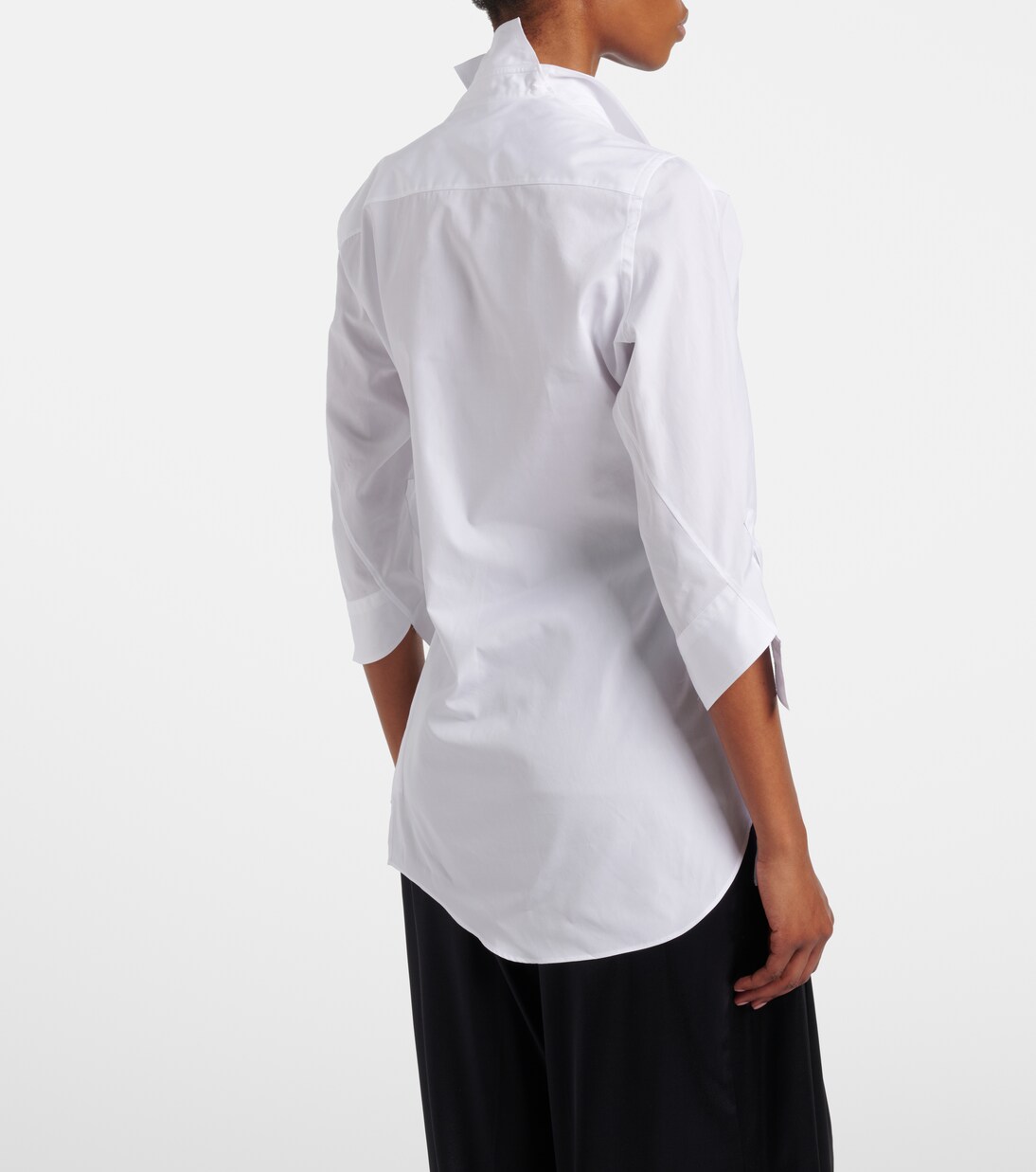 Camisa de popelín de algodón drapeada | Junya Watanabe