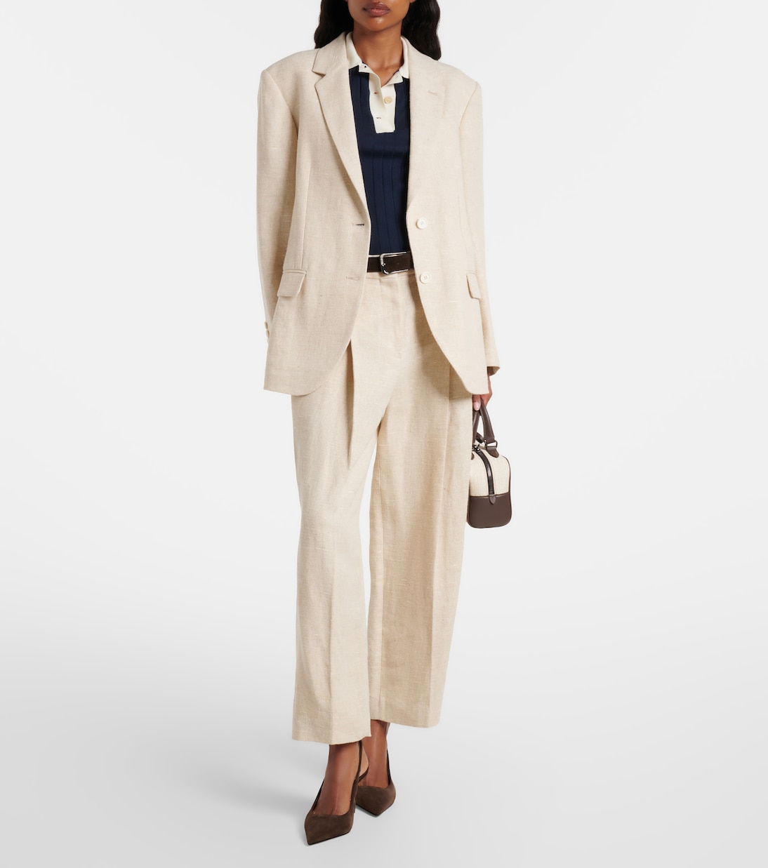 Monili suede slingback pumps | Brunello Cucinelli