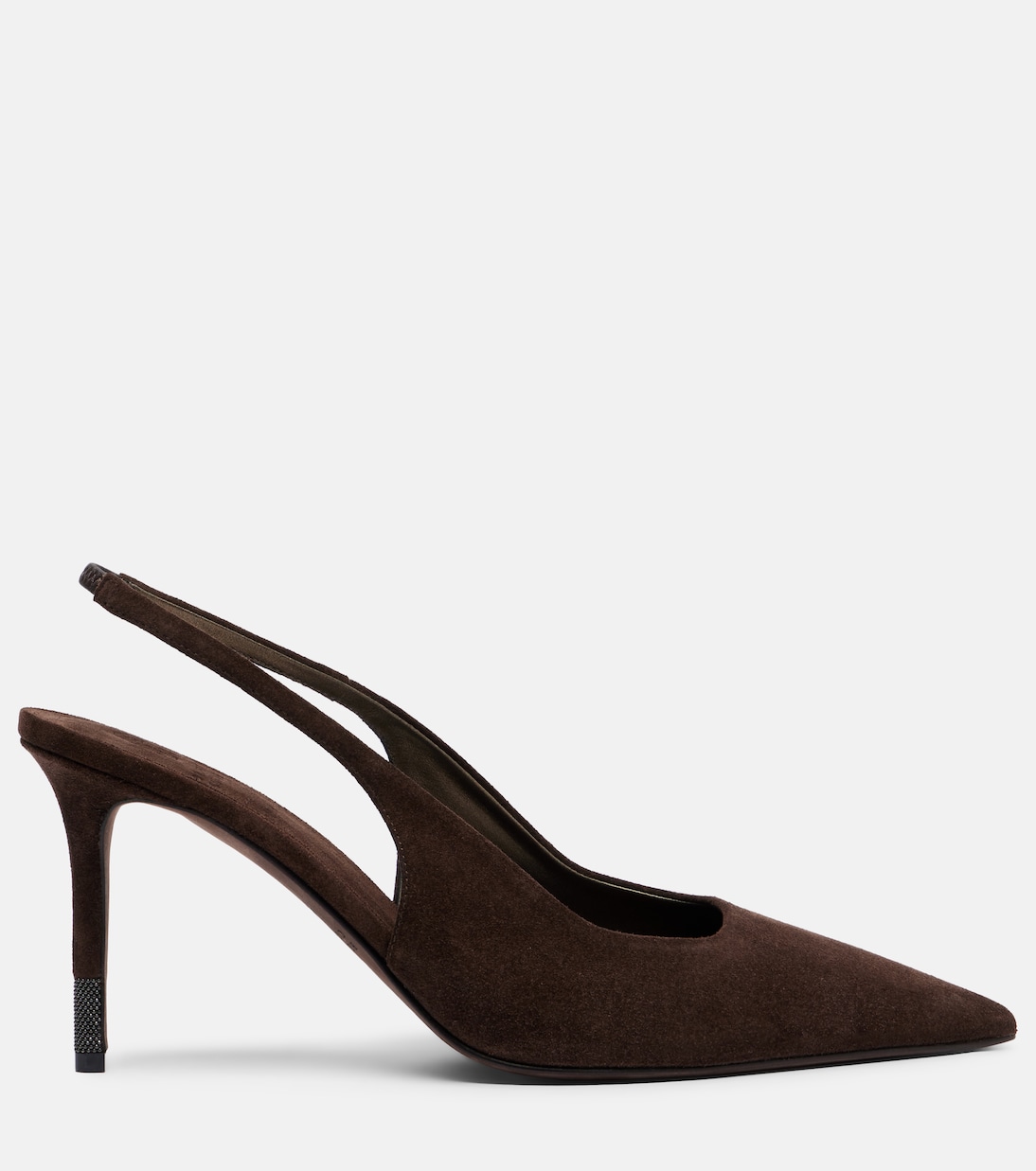 Monili suede slingback pumps | Brunello Cucinelli