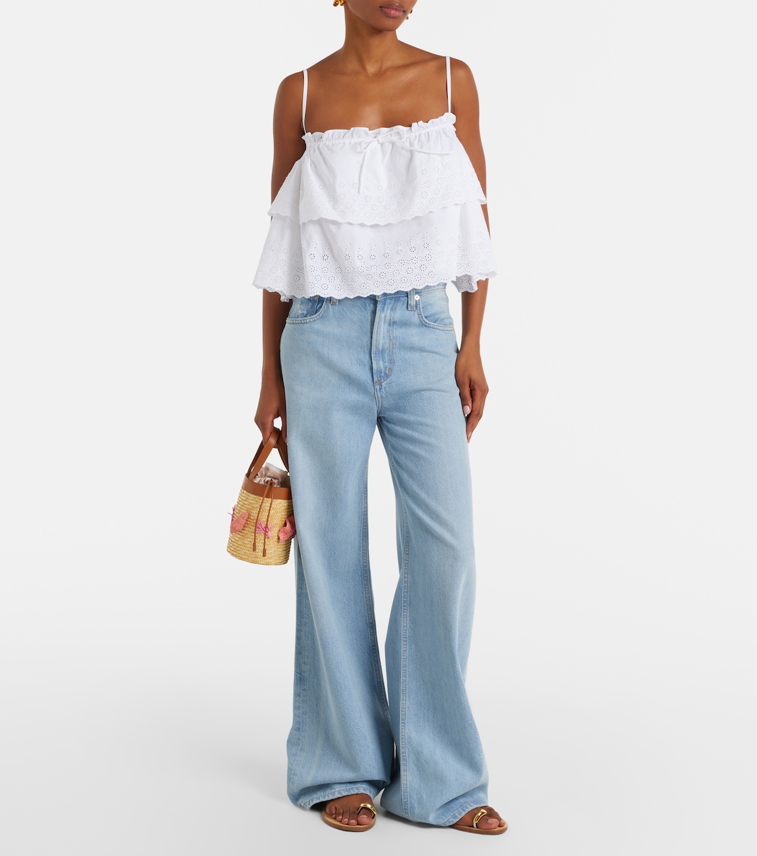 Crop top Oseanna en coton | Veronica Beard