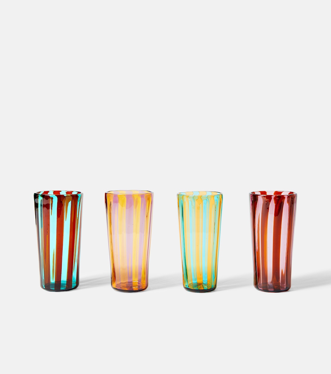 Augusta set of 4 striped glasses | Akua Objects