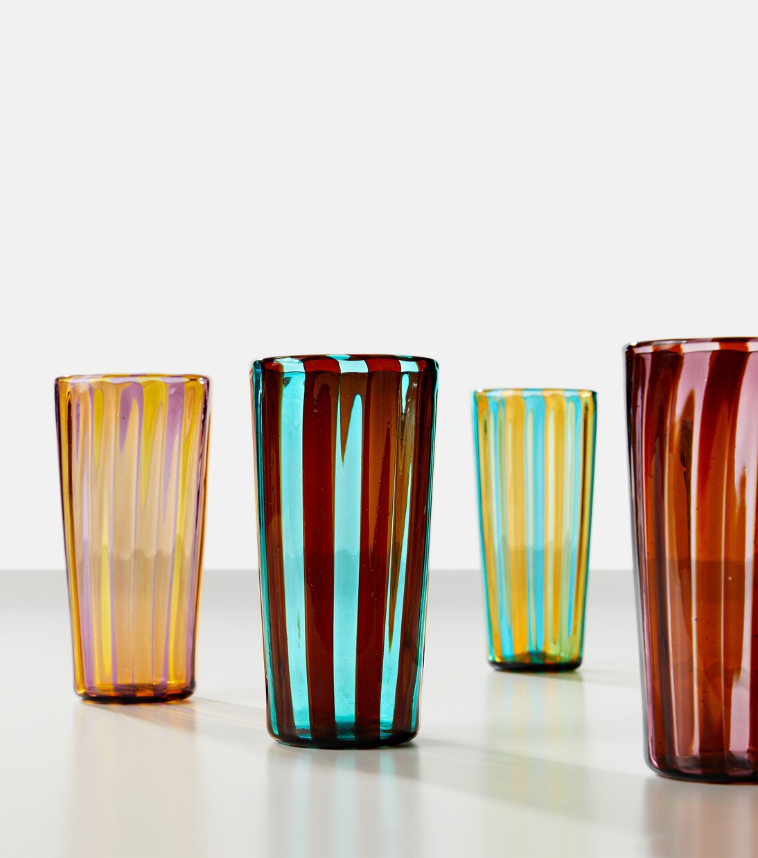 Augusta set of 4 striped glasses | Akua Objects