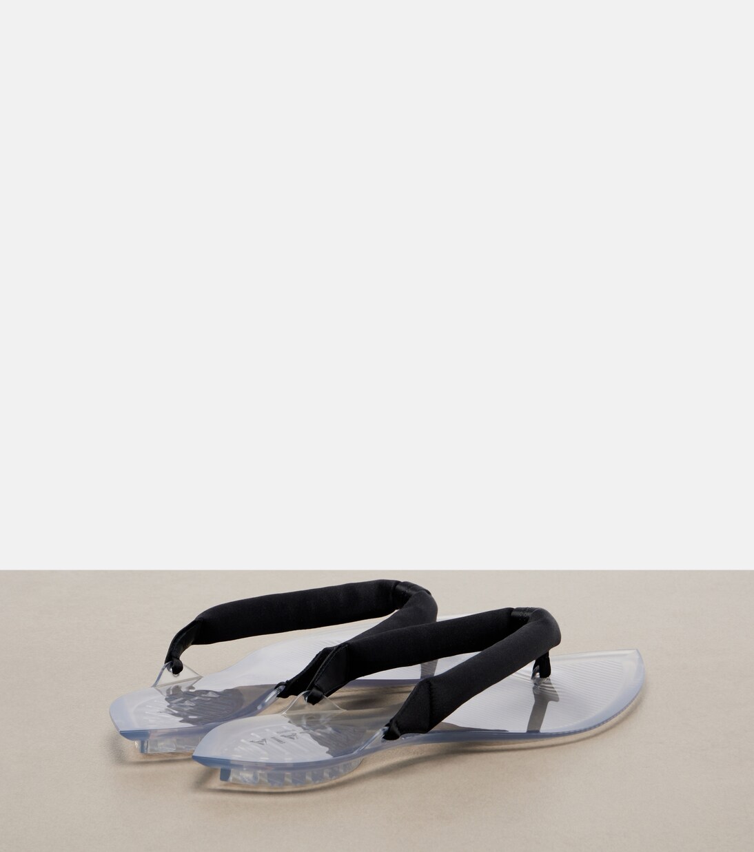 Invisible satin thong sandals | Alaïa