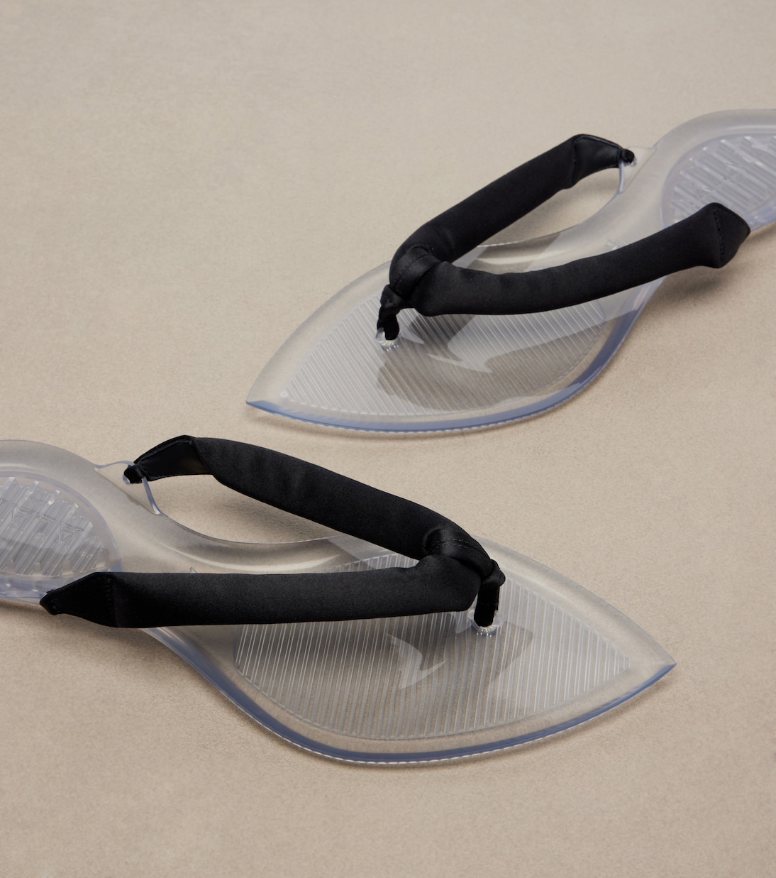 Invisible satin thong sandals | Alaïa