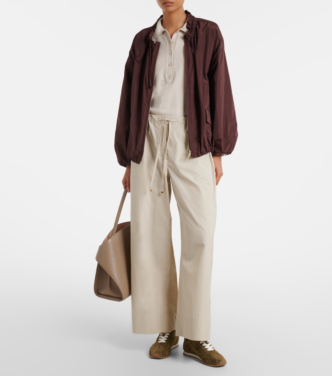Cotton poplin wide-leg pants | 'S Max Mara