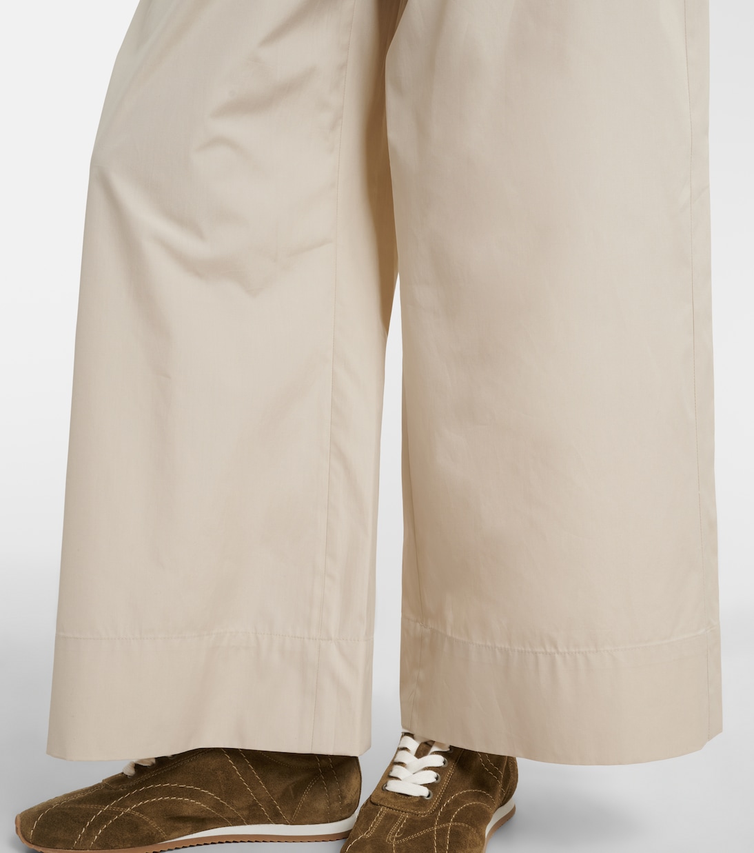 Cotton poplin wide-leg pants | 'S Max Mara