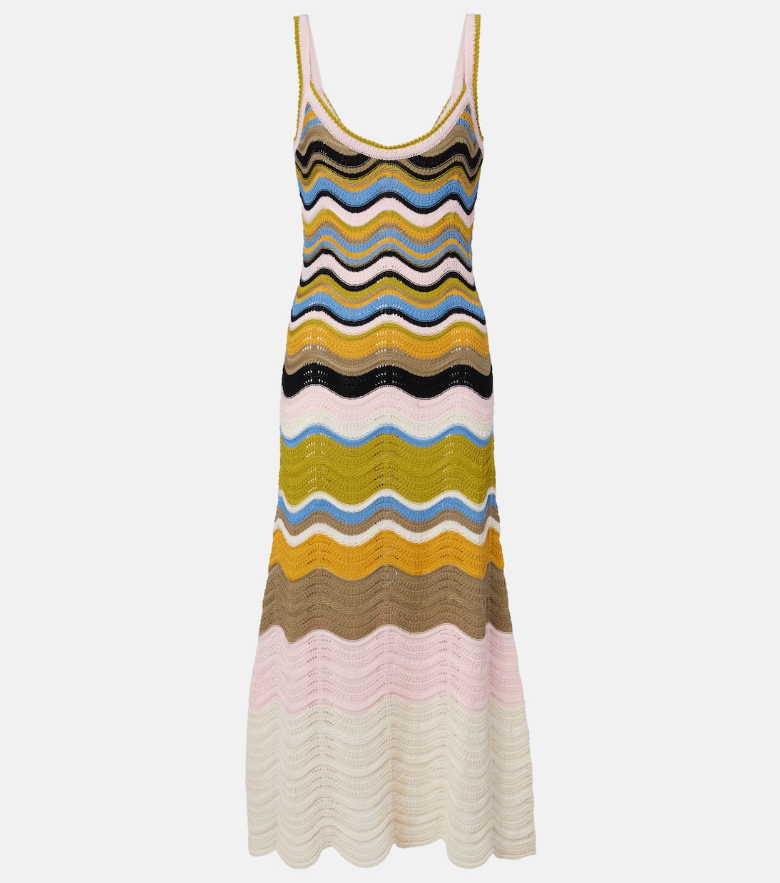Chevron crochet cotton midi dress | La DoubleJ