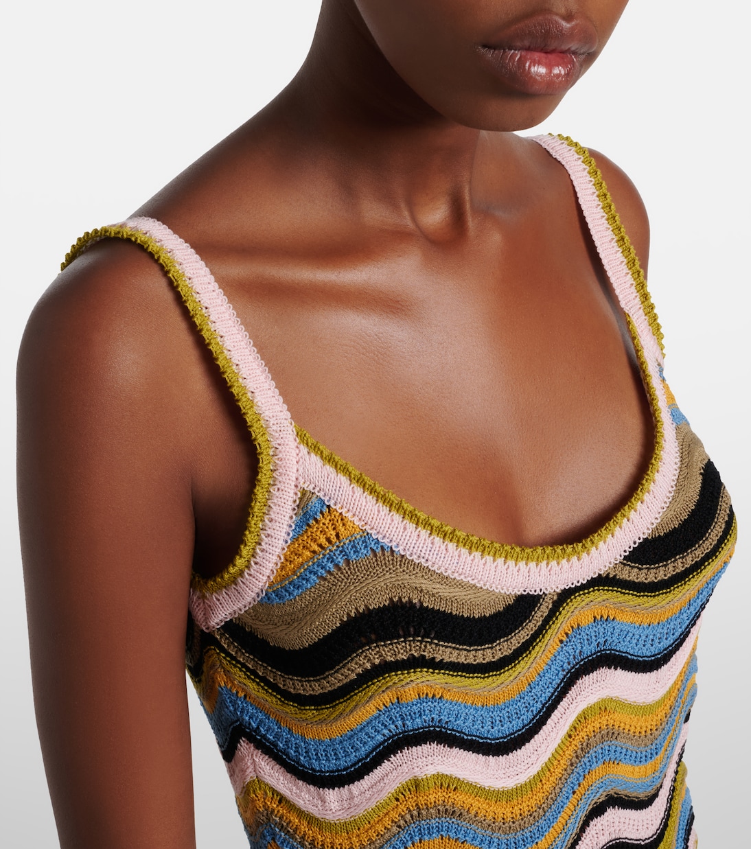 Chevron crochet cotton midi dress | La DoubleJ