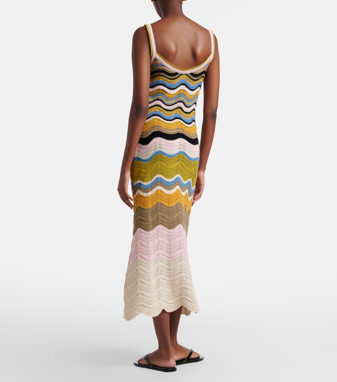 Chevron crochet cotton midi dress | La DoubleJ