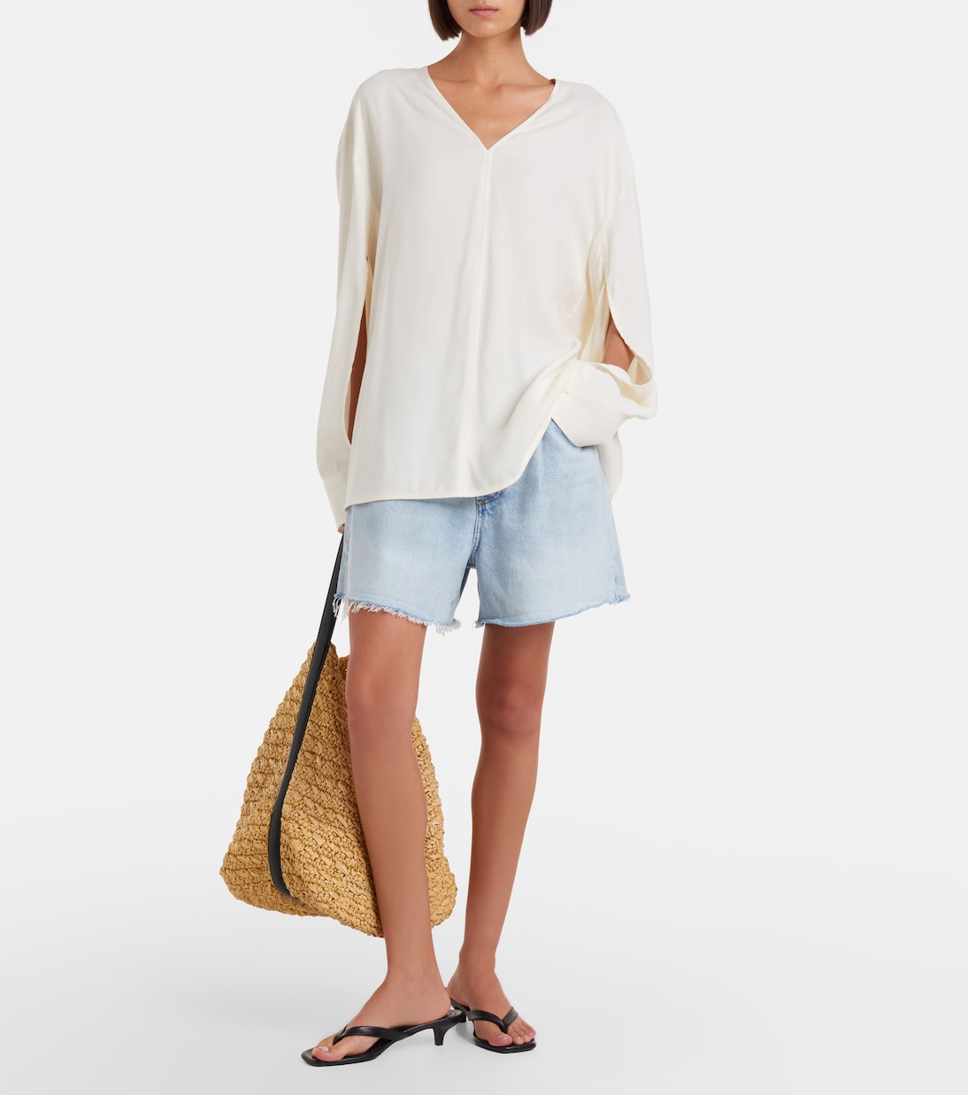 Rhoda 프레이드 데님 쇼츠 | Agolde