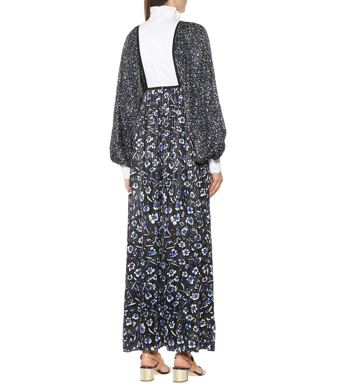 Robe longue en soie mélangée à fleurs | Tory Burch