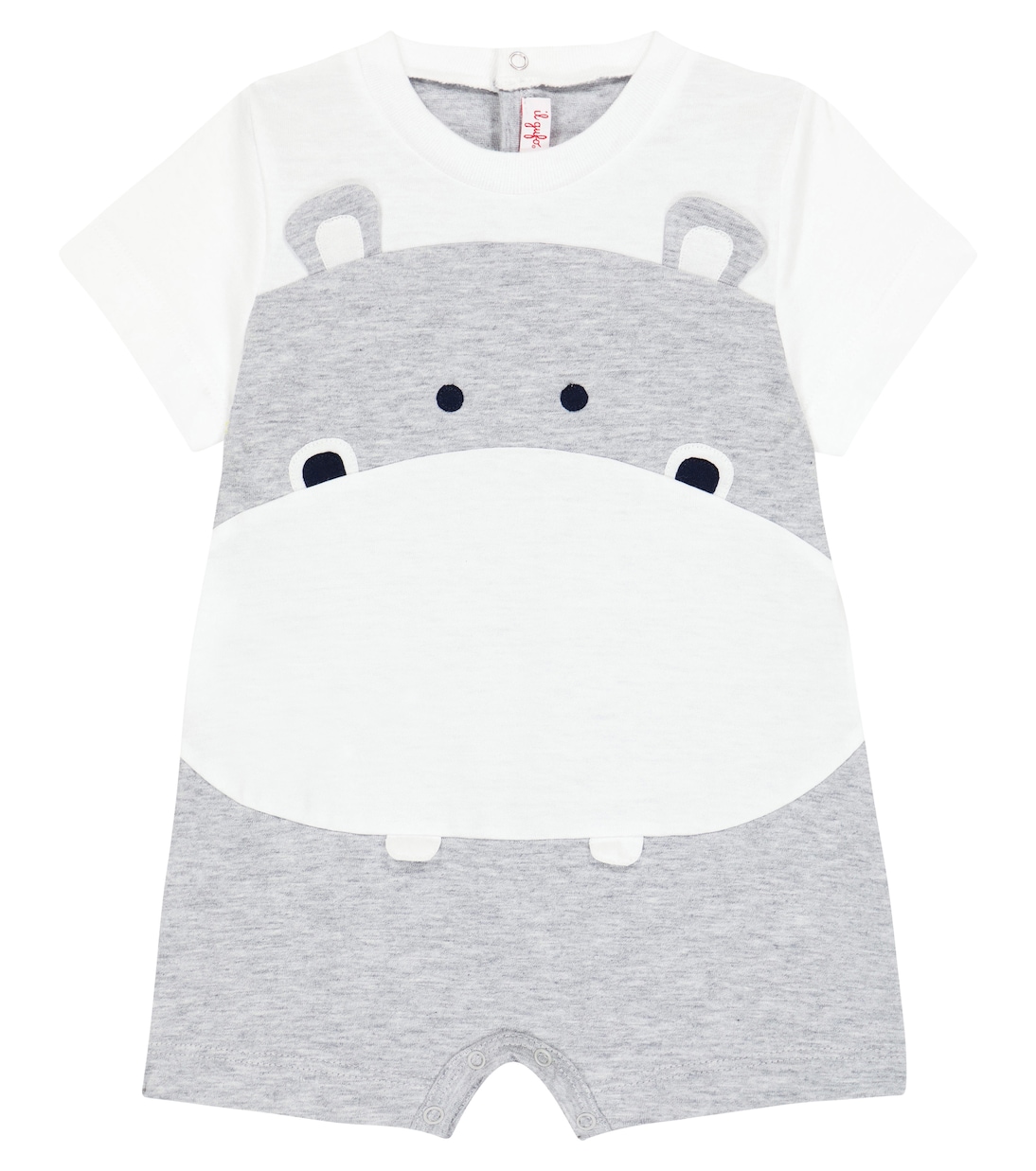 Baby hippo cotton bodysuit | Il Gufo