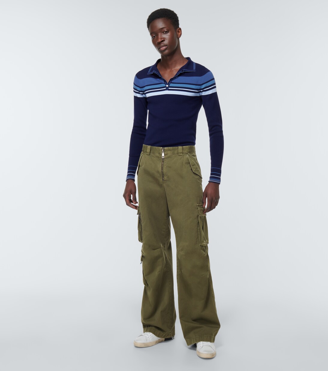 High-rise cotton cargo pants | Dolce&Gabbana