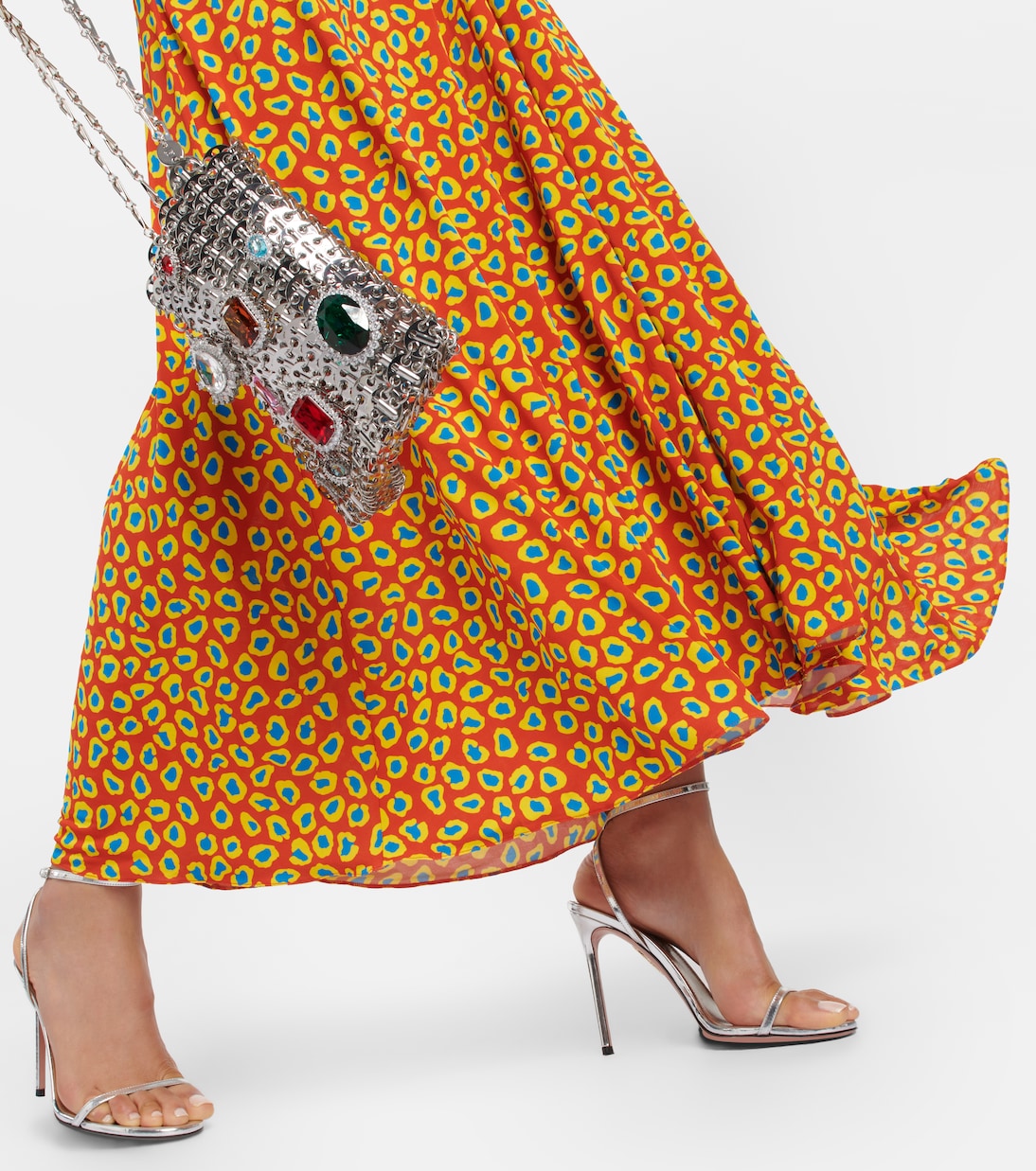 Low-rise printed jersey maxi skirt | Rabanne