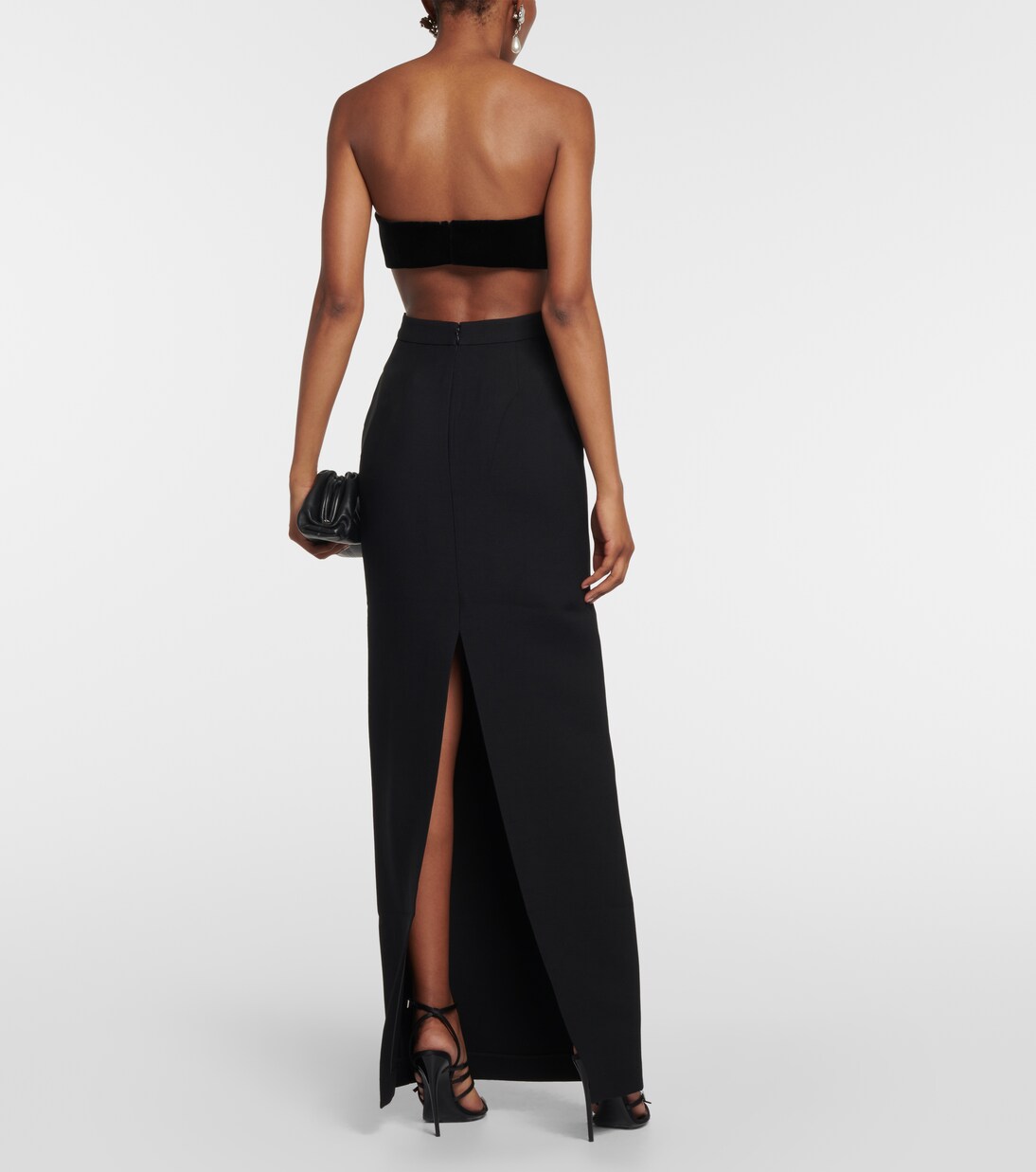 Asymmetrical wool and silk maxi skirt | Roland Mouret