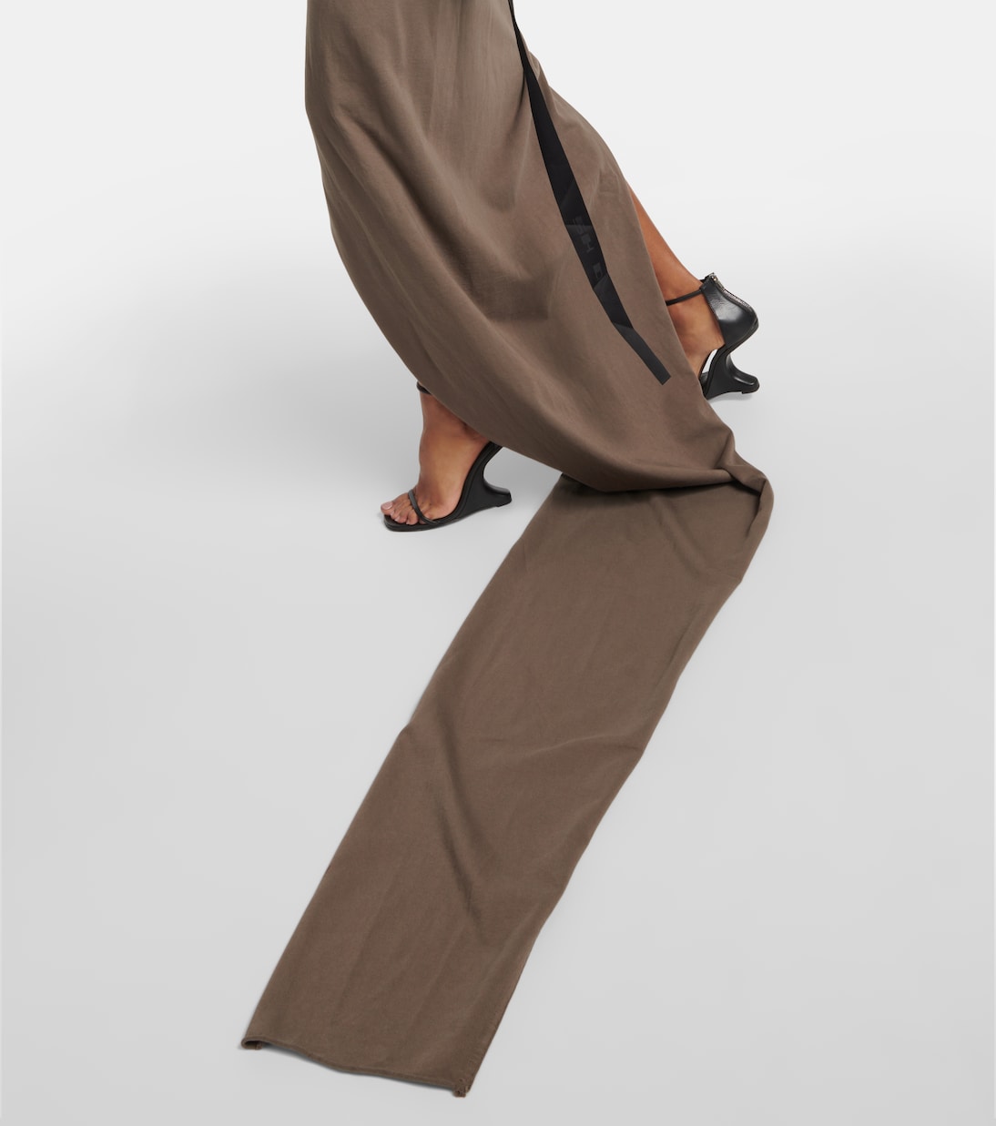 Falda larga DRKSHDW de algodón fruncido | Rick Owens