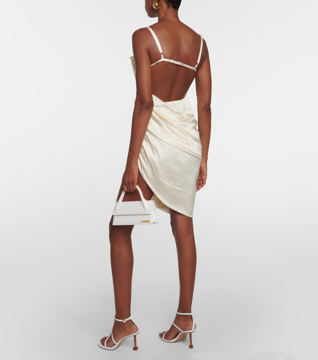 La Saudade Brodée satin slip dress | Jacquemus