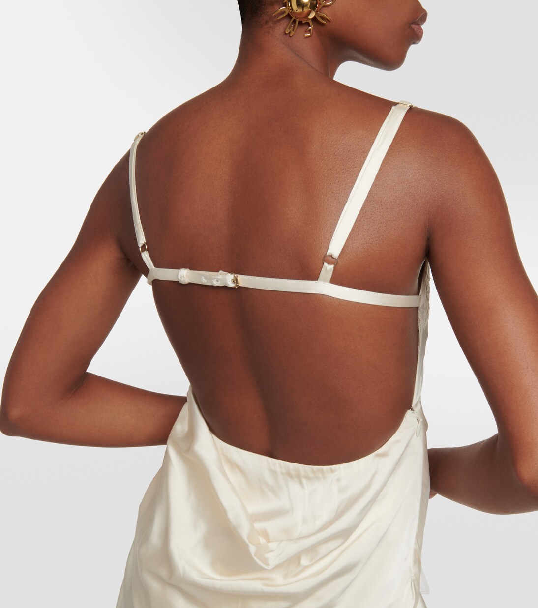 La Saudade Brodée satin slip dress | Jacquemus