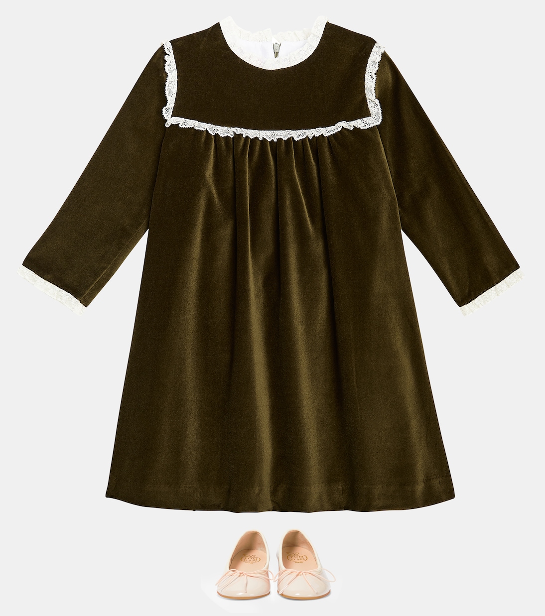 Carolina ruffled velvet dress | La Coqueta