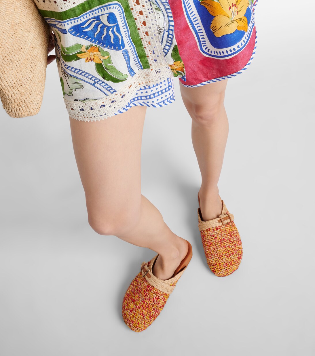 Slippers Quinta aus Raffiabast | Clergerie