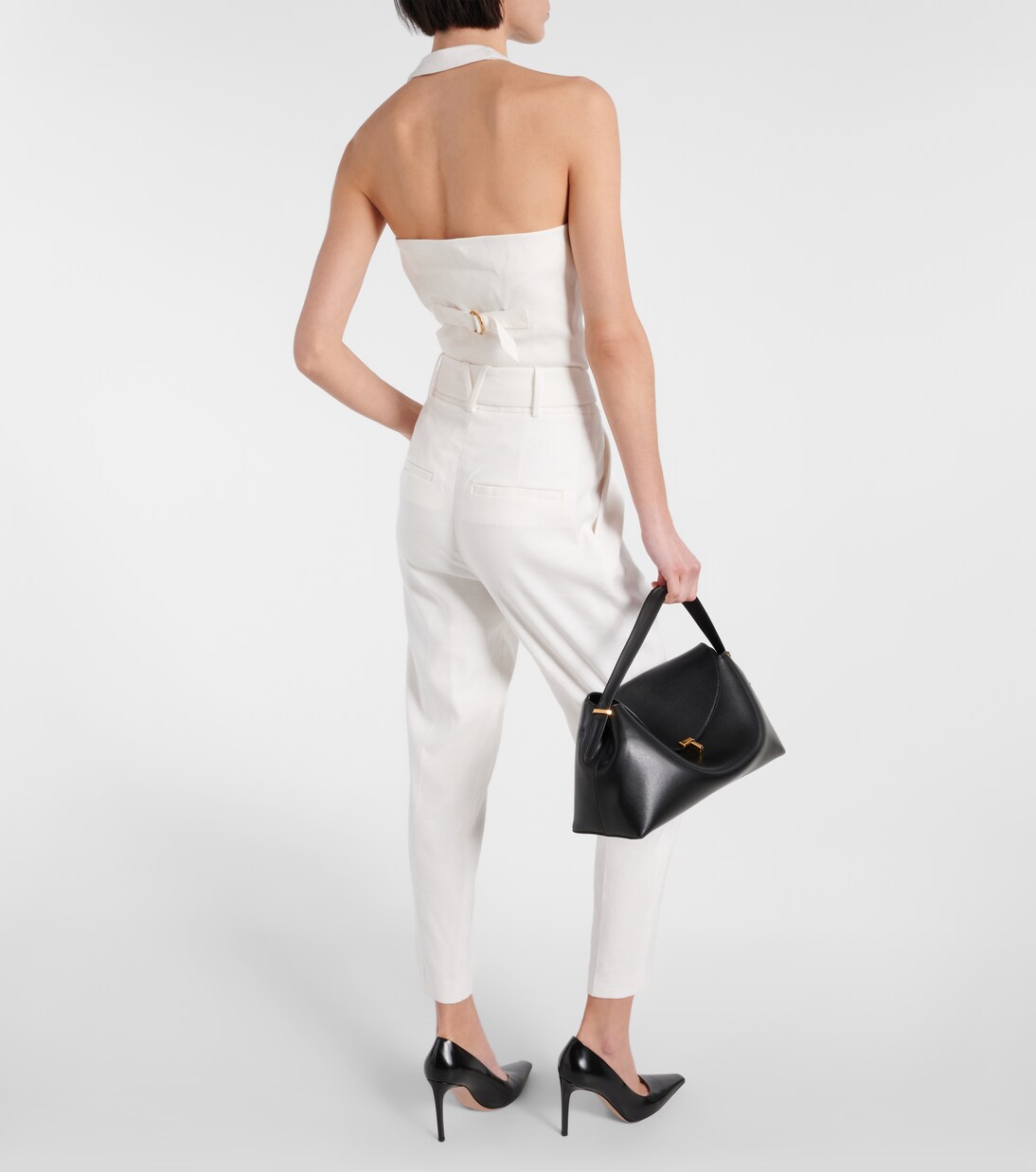 High-Rise-Hose Sofia aus einem Leinengemisch | Veronica Beard